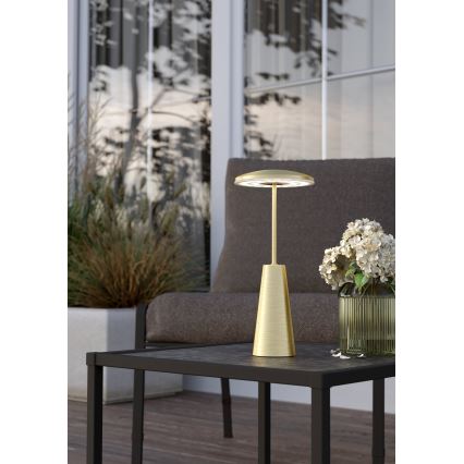 Eglo - LED Regulação táctil exterior candeeiro LED/2,8W/5V 2400K/3000K/4000K 5200 mAh IP54 dourado