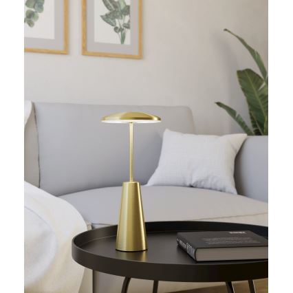 Eglo - LED Regulação táctil exterior candeeiro LED/2,8W/5V 2400K/3000K/4000K 5200 mAh IP54 dourado