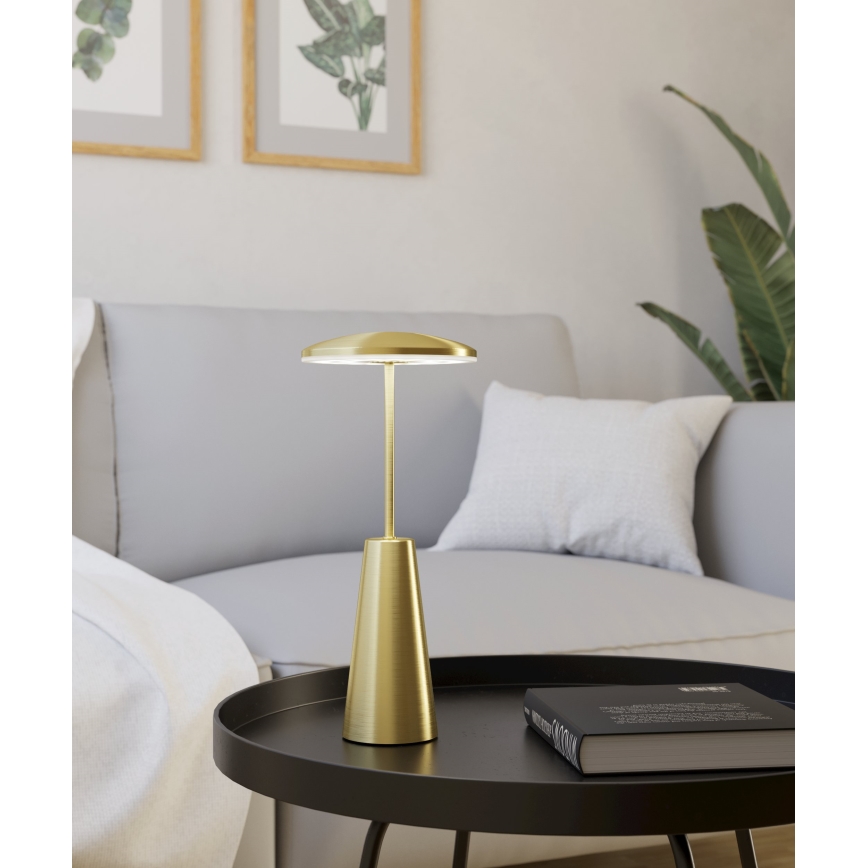 Eglo - LED Regulação táctil exterior candeeiro LED/2,8W/5V 2400K/3000K/4000K 5200 mAh IP54 dourado