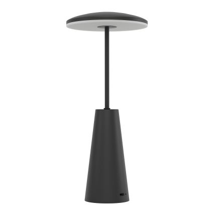 Eglo - Candeeiro de exterior LED tátil com regulação LED/2,8W/5V 2400K/3000K/4000K 5200 mAh IP54 preto