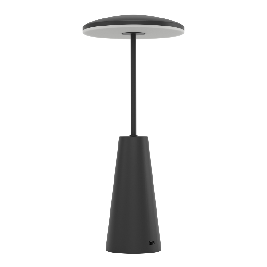 Eglo - Candeeiro de exterior LED tátil com regulação LED/2,8W/5V 2400K/3000K/4000K 5200 mAh IP54 preto