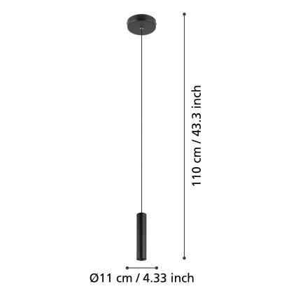 Eglo - Candelabro suspenso LED LED/5W/230V