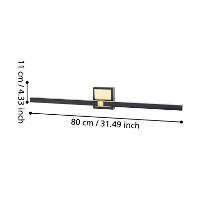 Eglo - Iluminação de parede de casa de banho LED LED/17,5W/230V IP44