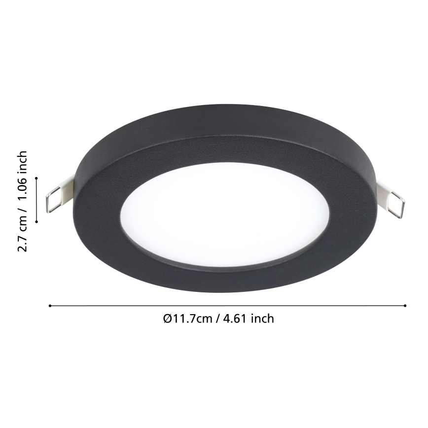 Eglo - Foco de encastrar LED LED/5,5W/230V 4000K preto