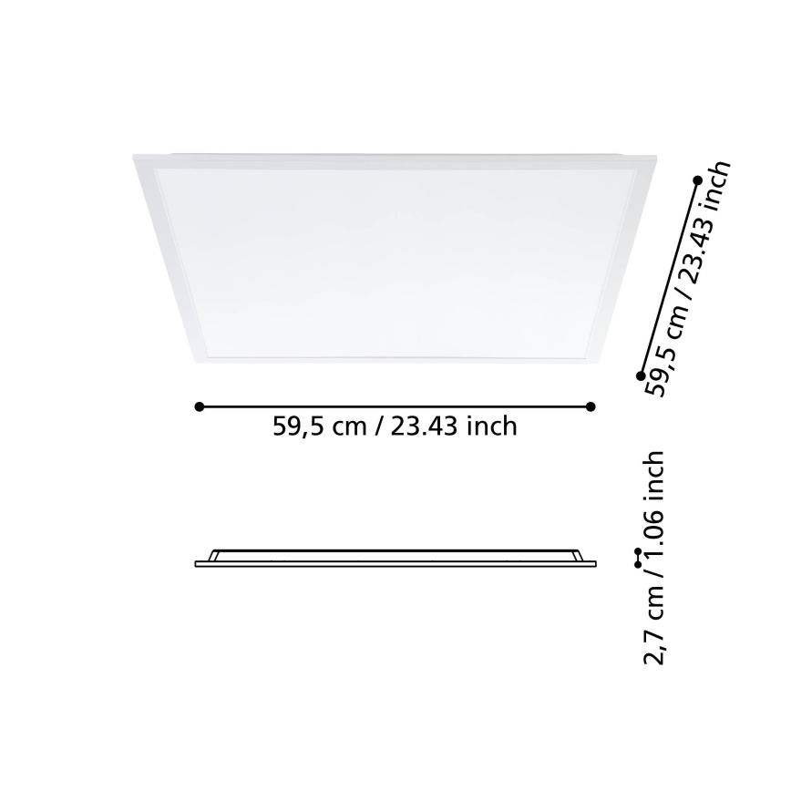Eglo - Painel integrado LED LED/34,5W/230V 60x60 cm