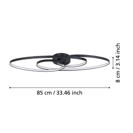 Eglo - Iluminação de teto LED com regulação LED/38W/230V