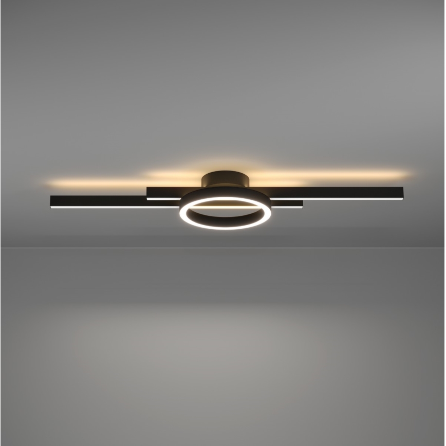 Eglo - Iluminação de teto LED RGBW com regulação LED/23,5W/230V 2700-6500K preto + controlo remoto