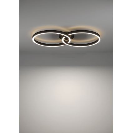 Eglo 900955 - Iluminação de teto LED RGBW com regulação LED/19,5W/230V 2700-6500K preto + controlo remoto