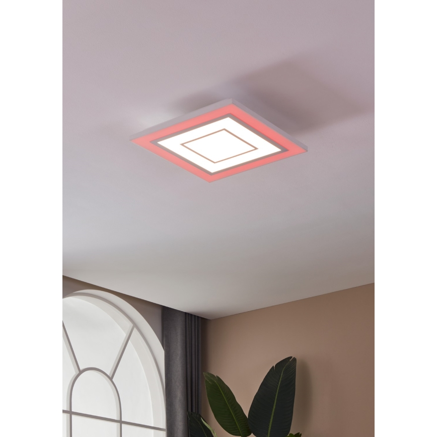 Eglo - Iluminação de teto RGBW com regulação LED/18W/230V 3000-6500K + controlo remoto