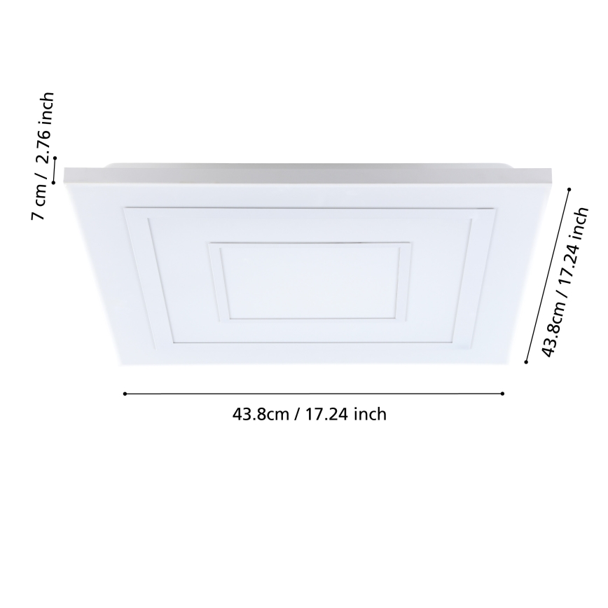 Eglo - Iluminação de teto RGBW com regulação LED/18W/230V 3000-6500K + controlo remoto