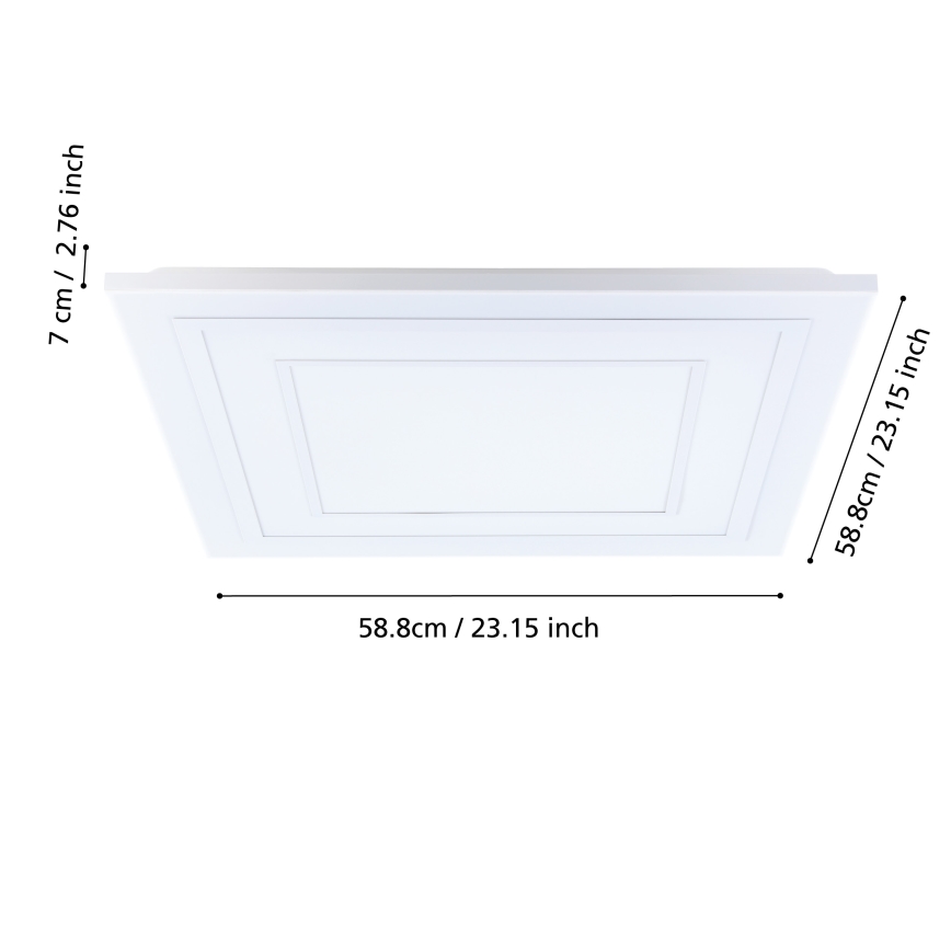 Eglo - Iluminação de teto LED RGBW com regulação LED/29W/230V 3000-6500K + controlo remoto