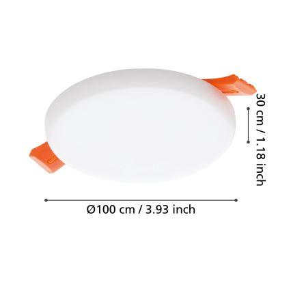 Eglo - Foco de encastrar de casa de banho LED LED/5,5W/230V diâmetro 10 cm IP65
