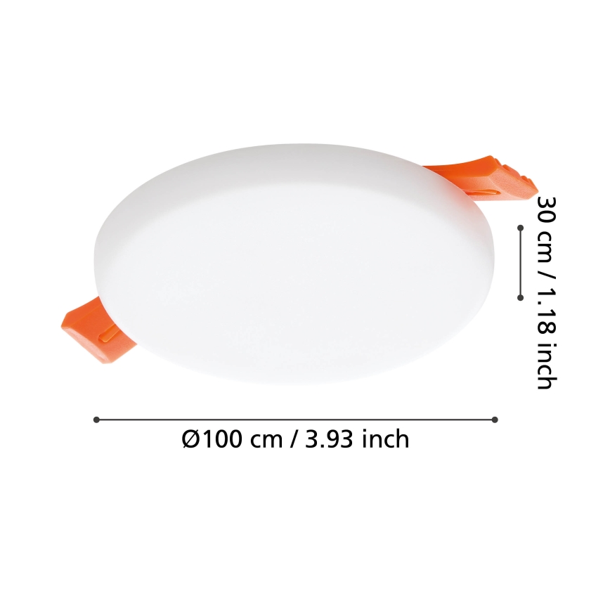 Eglo - Foco de encastrar de casa de banho LED LED/5,5W/230V diâmetro 10 cm IP65