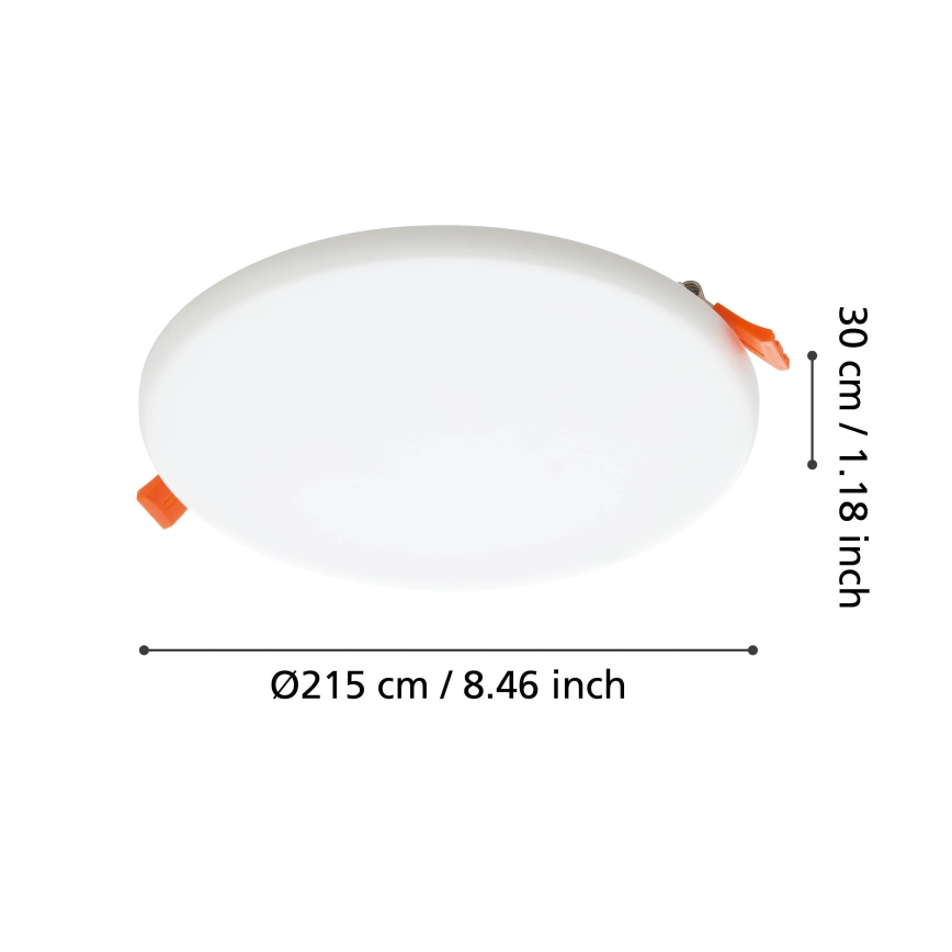 Eglo - Foco de encastrar de casa de banho LED LED/18W/230V diâmetro 21,5 cm IP65