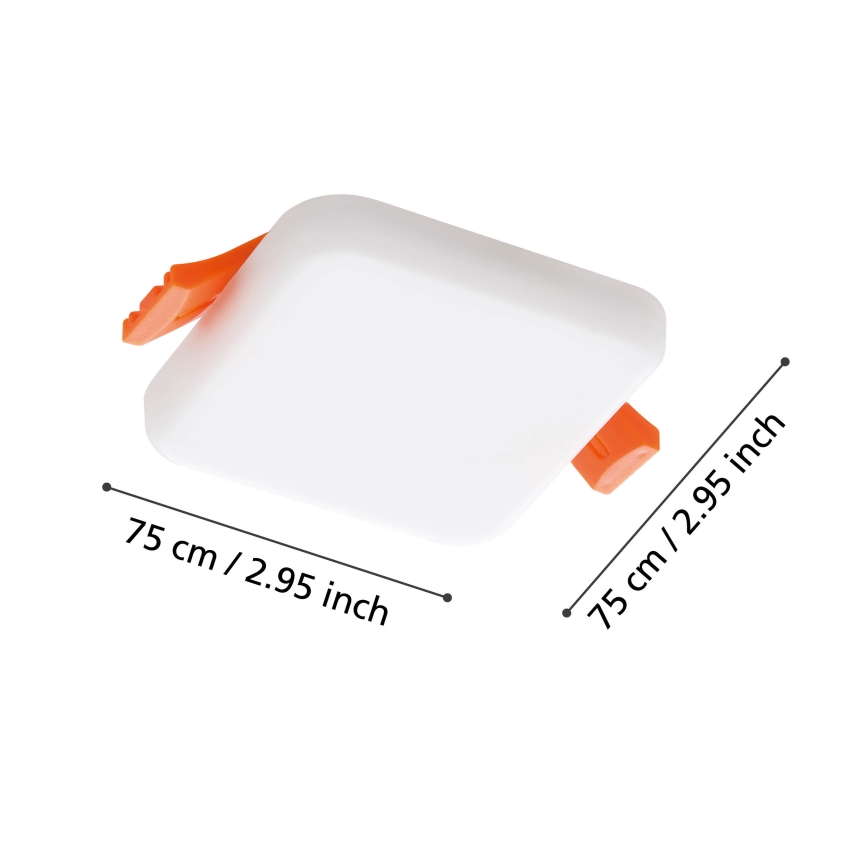 Eglo - Foco de encastrar de casa de banho LED LED/4,5W/230V 7,5x7,5 cm IP65