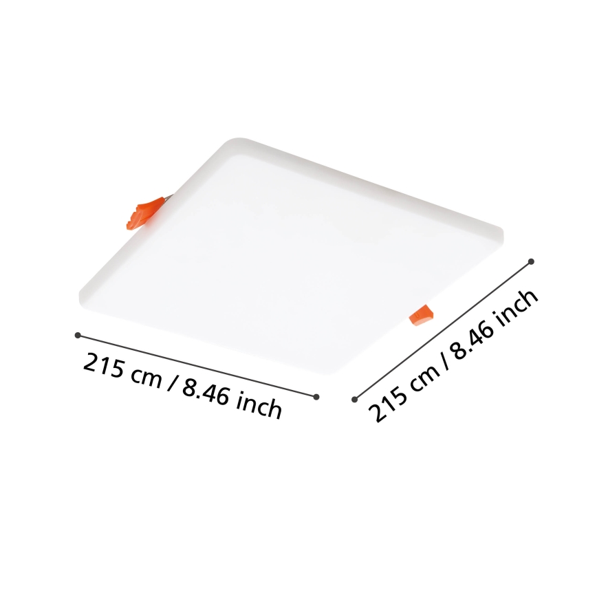 Eglo - Foco de encastrar de casa de banho LED LED/18W/230V 21,5x21,5 cm IP65