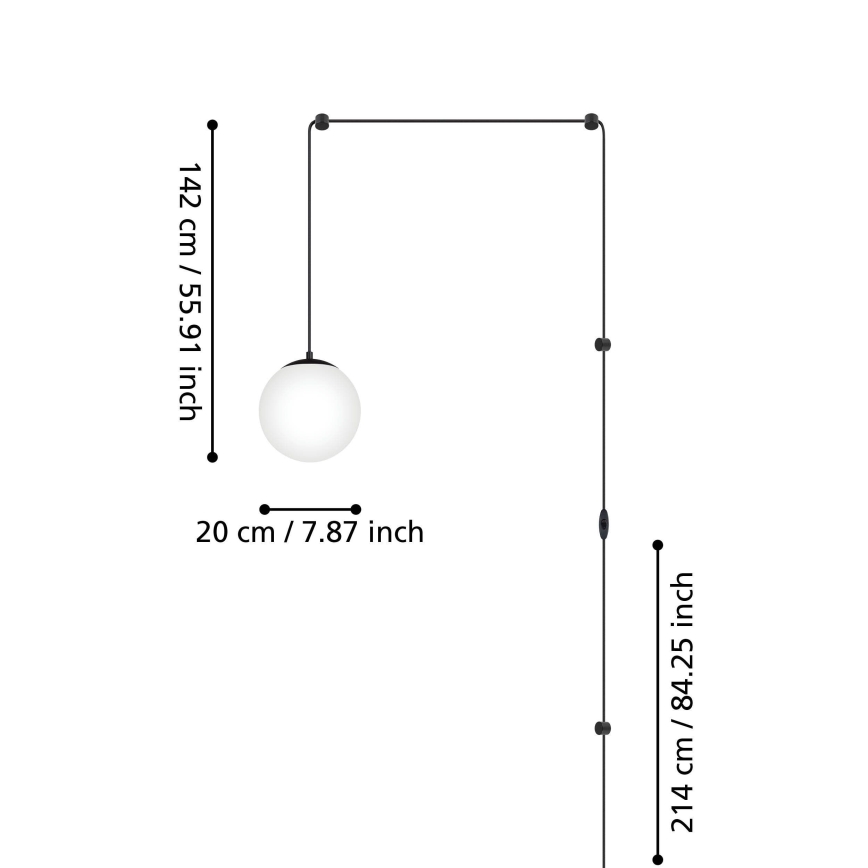 Eglo - Candelabro suspenso 1xE27/40W/230V