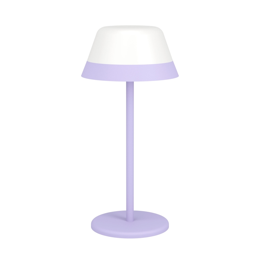 Eglo - Candeeiro de exterior LED RGBW tátil regulável 2em1 LED/1,5W/5V 2600 mAh IP54 roxo