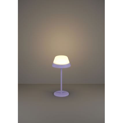 Eglo - Candeeiro de exterior LED RGBW tátil regulável 2em1 LED/1,5W/5V 2600 mAh IP54 roxo