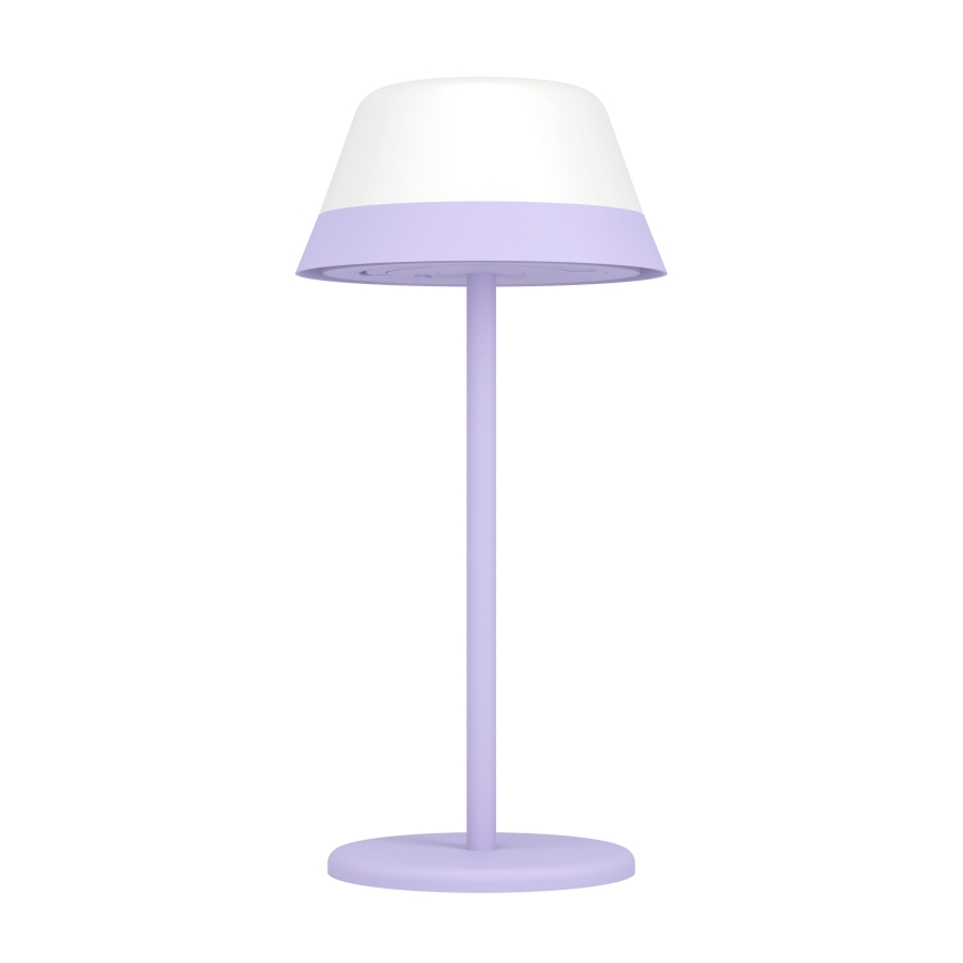 Eglo - Candeeiro de exterior LED RGBW tátil regulável 2em1 LED/1,5W/5V 2600 mAh IP54 roxo