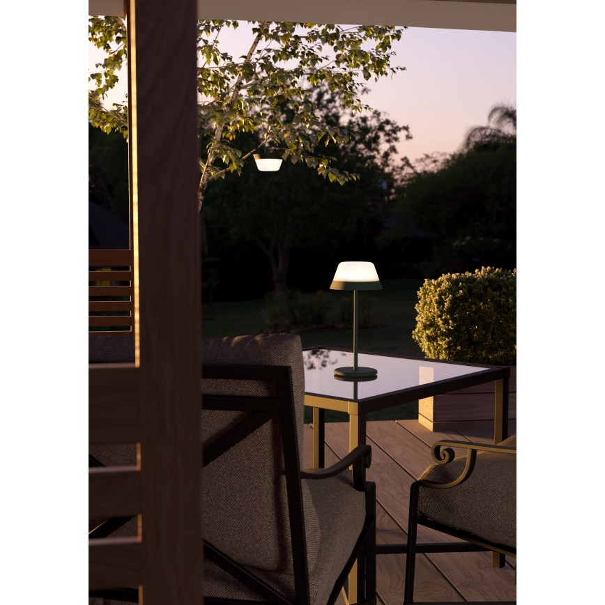 Eglo - Candeeiro de exterior LED RGBW tátil regulável 2em1 LED/1,5W/5V 2600 mAh IP54 verde