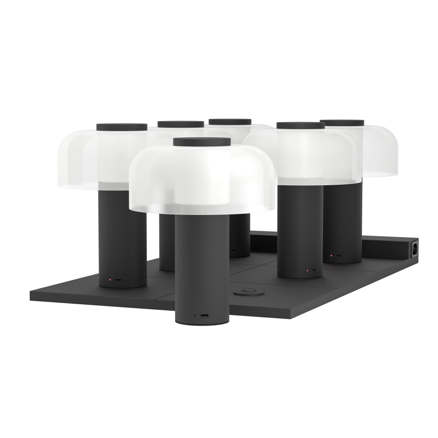Eglo - Candeeiro de exterior LED tátil regulável LED/2,25W/5V 2400-4000K 5200 mAh IP44 preto/branco