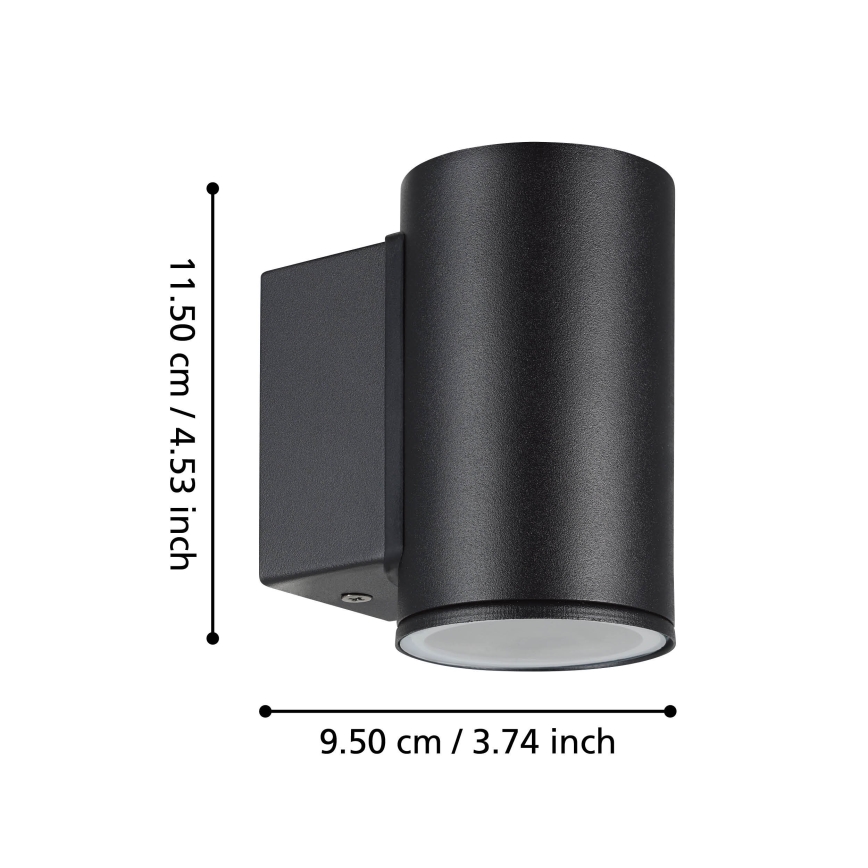 Eglo - Iluminação de parede exterior LED 1xGU10/2,8W/230V IP44