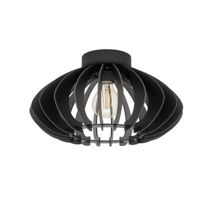 Eglo - Iluminação de teto 1xE27/40W/230V diâmetro 38 cm preto