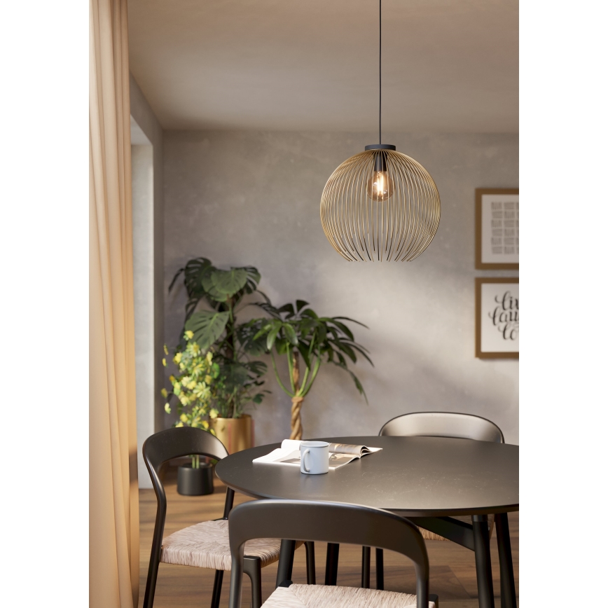 Eglo - Candeeiro suspenso 1xE27/40W/230V dourado