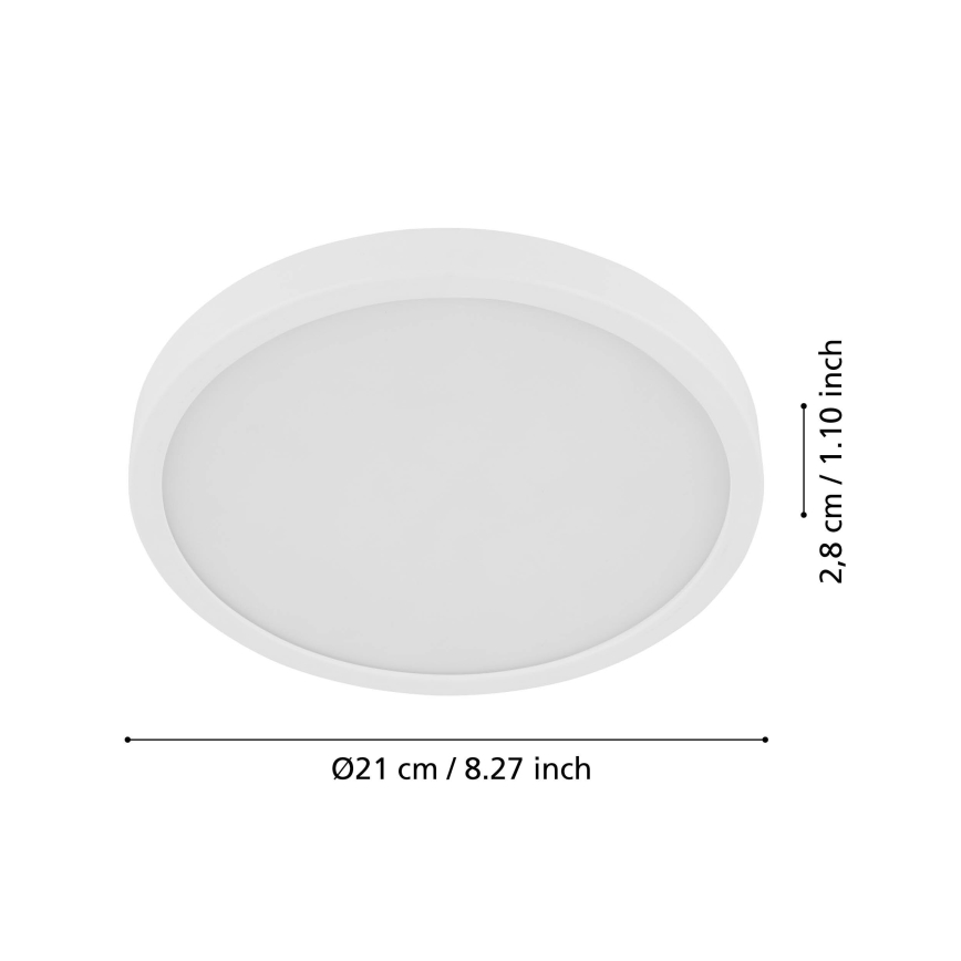 Eglo - Iluminação de teto LED com sensor FUEVA LED/17W/230V 3000K ø  21cm