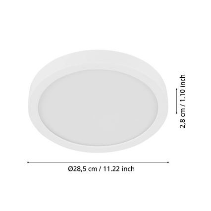 Eglo - Iluminação de teto LED com sensor FUEVA LED/17W/230V 3000K ø 28,5 cm