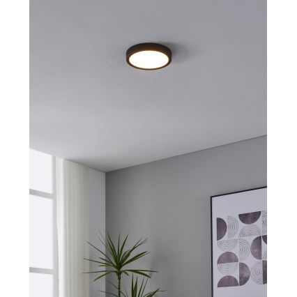 Eglo - Iluminação de teto LED com sensor LED/17W/230V 3000K preto