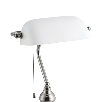 Eglo - Candeeiro de mesa 1xE27/60W/230V branco/cromado brilhante