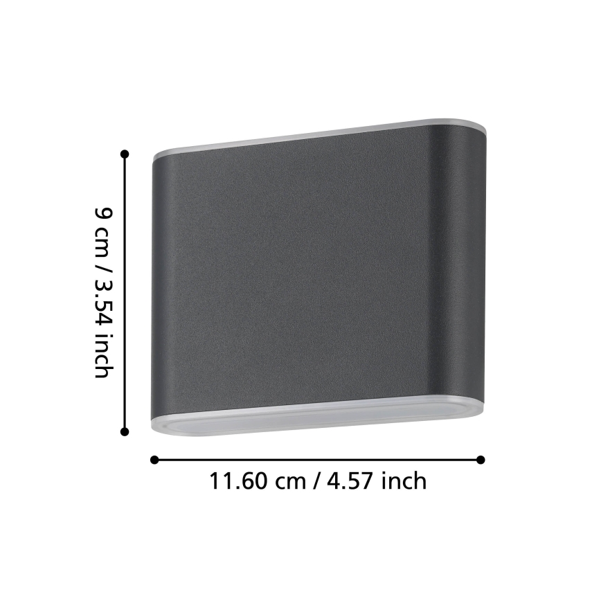 Eglo - Iluminação de parede exterior LED 2xLED/2,9W/230V 3000K/4000K/6500K IP65