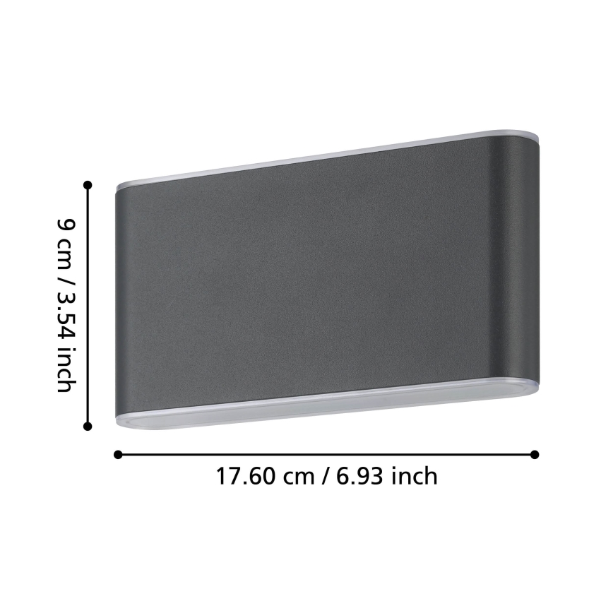 Eglo - Iluminação de parede exterior LED 2xLED/5,8W/230V IP65