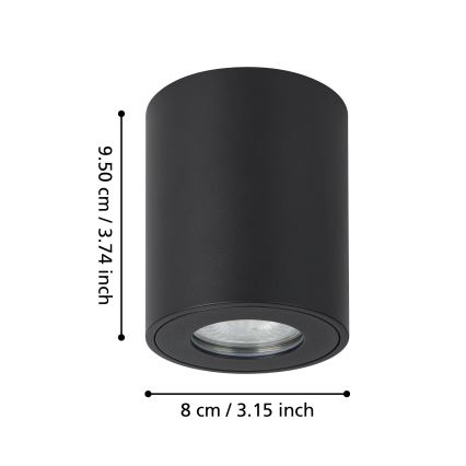 Eglo - Foco exterior 1xGU10/5W/230V diâmetro 8 cm IP44