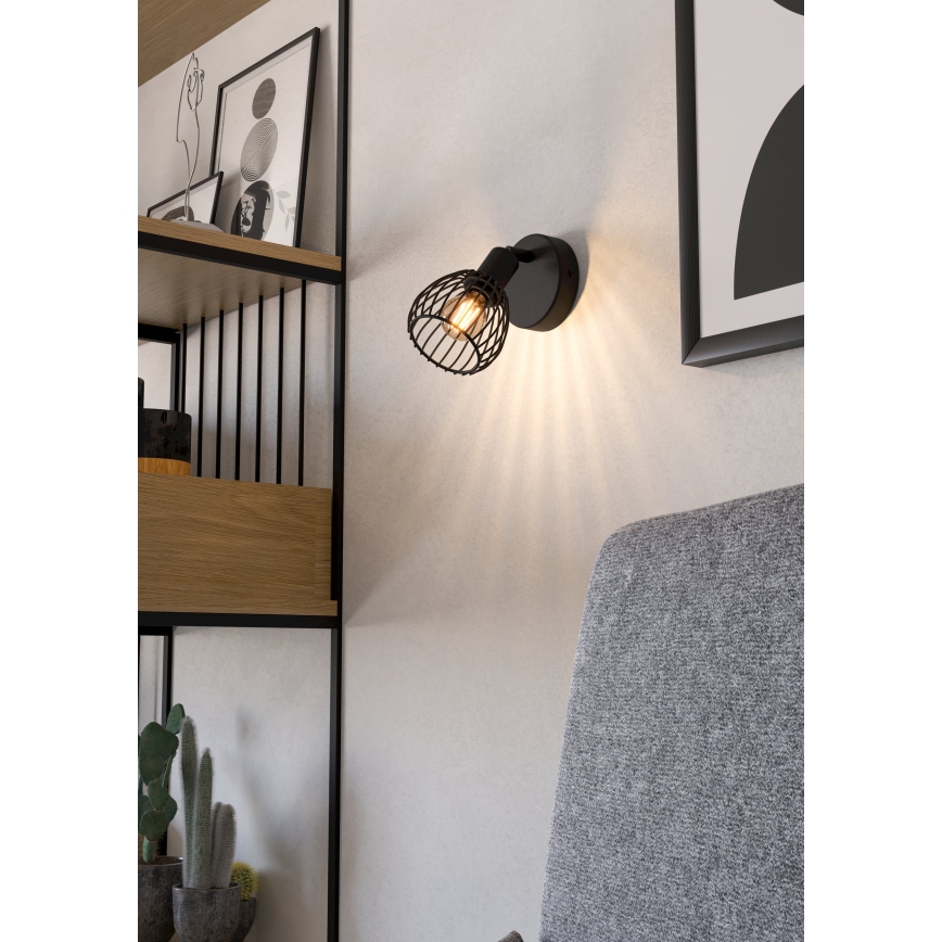 Eglo - Iluminação de parede 1xE14/40W/230V preto