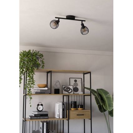 Eglo - Foco 2xE14/40W/230V preto