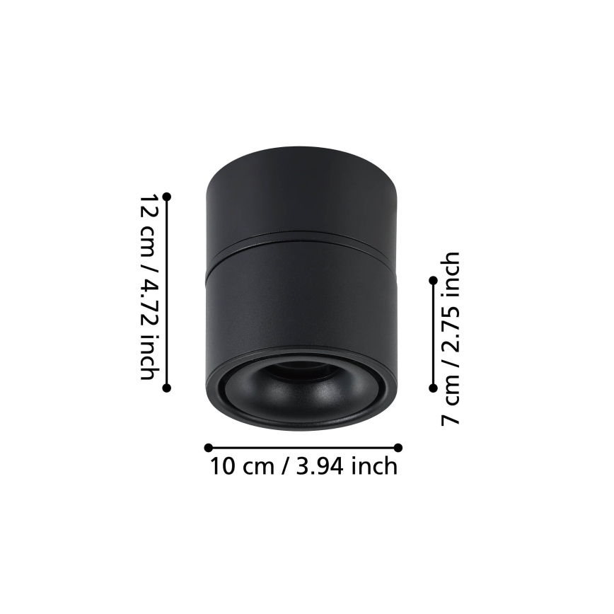 Eglo - Foco LED LED/8W/230V 3000K preto