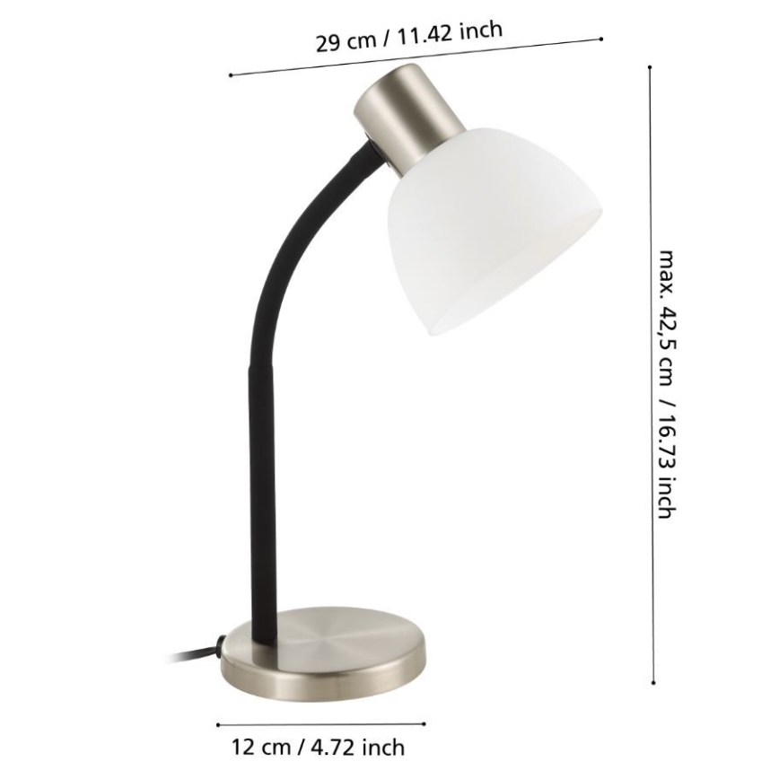 Eglo - Candeeiro de mesa 1xE14/25W/230V cromado mate