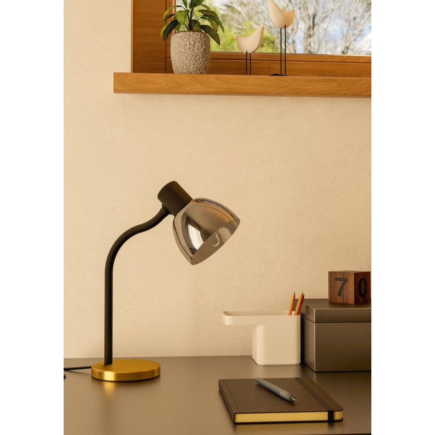 Eglo - Candeeiro de mesa 1xE14/25W/230V dourado/preto