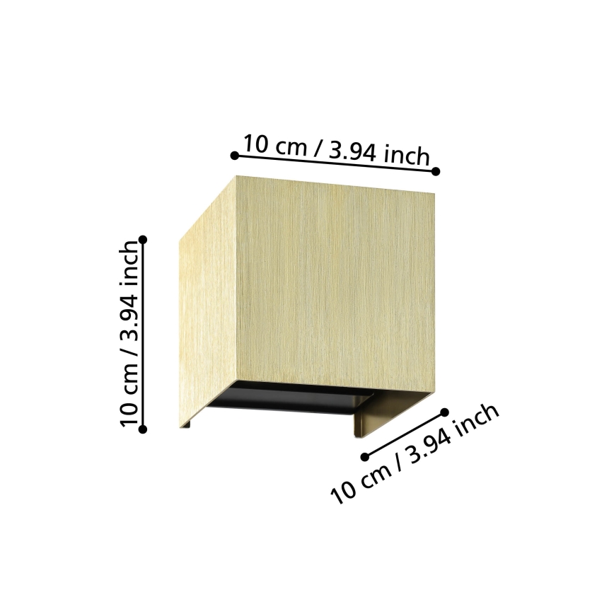 Eglo - Iluminação de parede LED 2xLED/1,5W/230V 3000K dourado