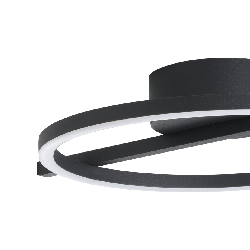 Eglo - Iluminação de teto LED RGBW com regulação LED/17W/230V 2700-6500K preto + comando