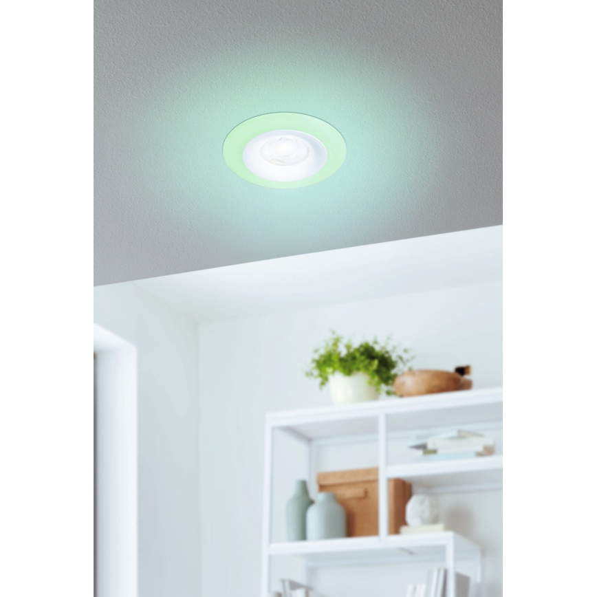 Eglo - CONJUNTO 3x Focos de encastrar LED RGBW para casa de banho com regulação 3xLED/3,8W/230V 2700-6500K IP44 + comando
