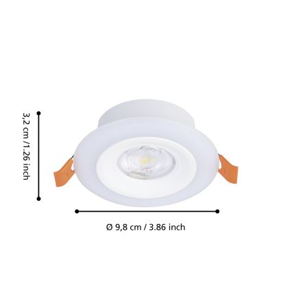 Eglo - CONJUNTO 3x Focos de encastrar LED RGBW para casa de banho com regulação 3xLED/3,8W/230V 2700-6500K IP44 + comando