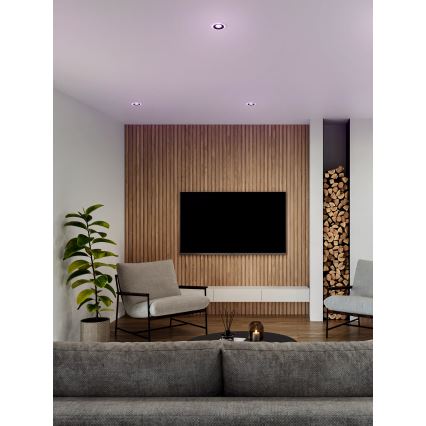 Eglo - CONJUNTO 3x Focos de encastrar LED RGBW para casa de banho com regulação 3xLED/3,8W/230V 2700-6500K IP44 + comando