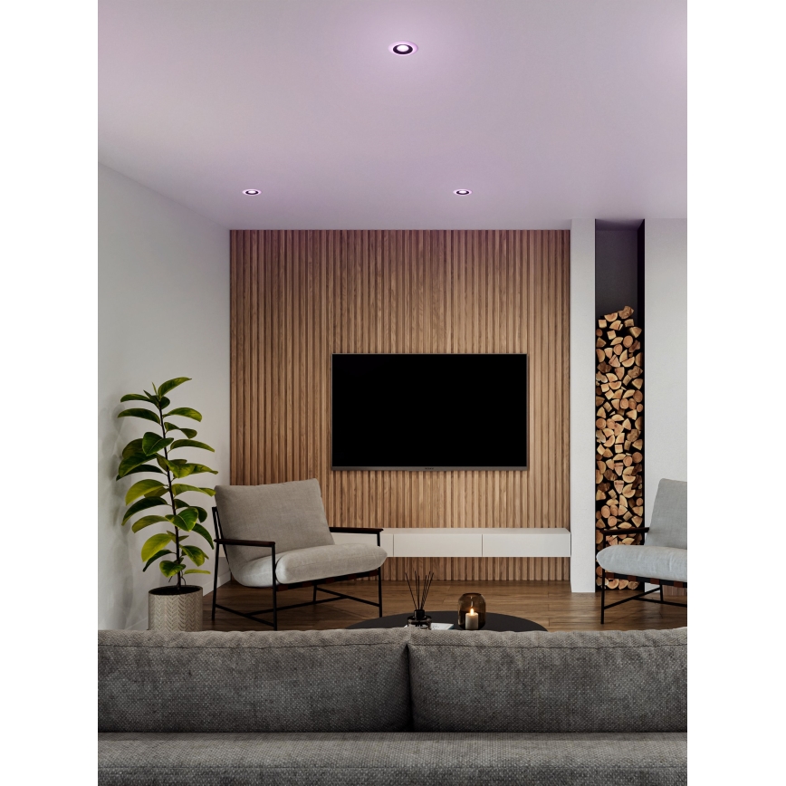 Eglo - CONJUNTO 3x Focos de encastrar LED RGBW para casa de banho com regulação 3xLED/3,8W/230V 2700-6500K IP44 + comando