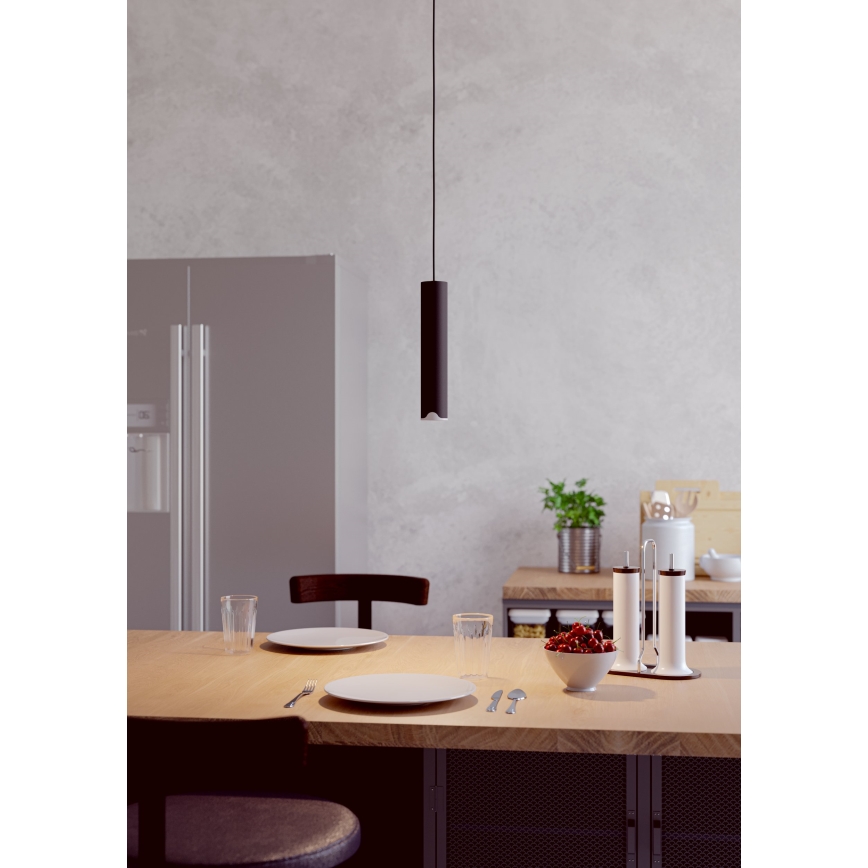 Eglo - LED RGBW Candeeiro suspenso com regulação LED/3,7W/230V 2700-6500K preto