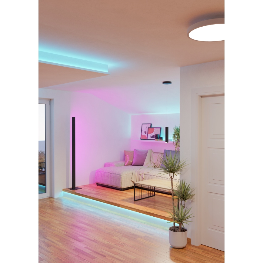 Eglo - LED RGBW Candeeiro suspenso com regulação LED/3,7W/230V 2700-6500K preto
