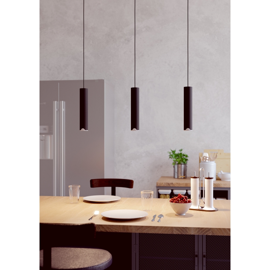 Eglo - LED RGBW Candeeiro suspenso com regulação 3xLED/3,7W/230V 2700-6500K preto